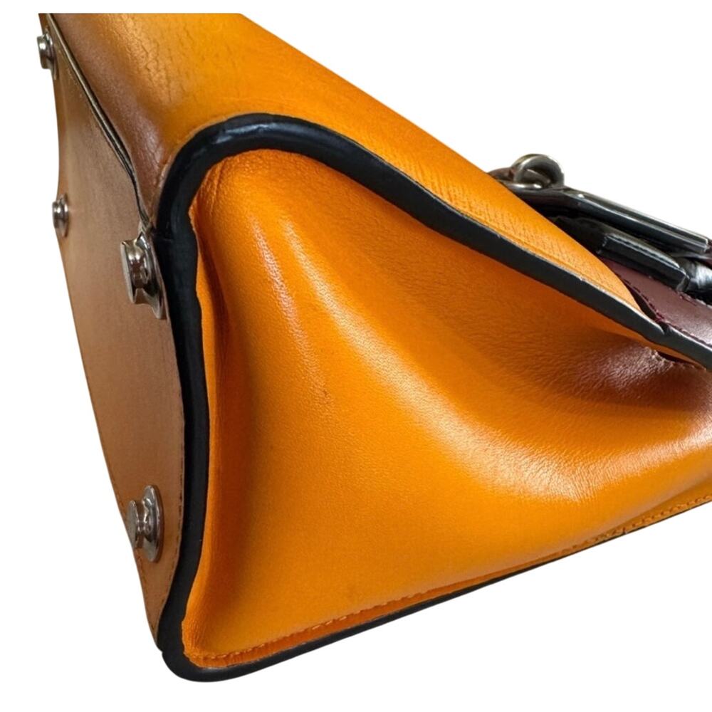 LOUIS VUITTON City Steamer MINI shoulder Handbag leather Orange EUC M42438 - Picture 11 of 16